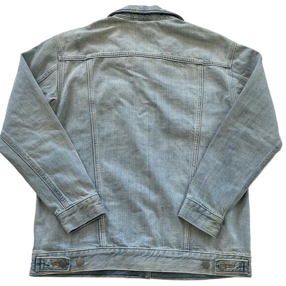 Outerknown The Tides Trucker Jean Jacket Oversized Long Light Wash Unisex Small - Picture 2 of 7